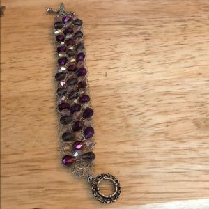 Purple beaded bracelet